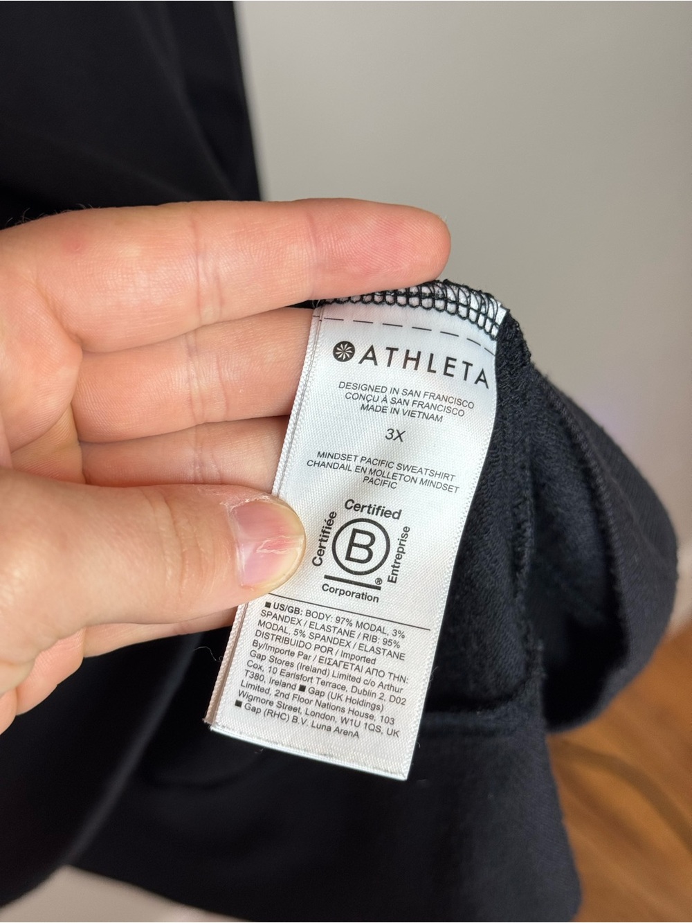 Athleta Mindset Pacific Sweatshirt Black Athleisure Long Sleeve Comfy - Picture 8 of 11